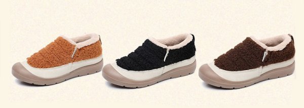 画像4: Fluffy fur slip-on sneakers Shoes 　モコモコファースニーカースリッポン (4)