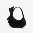 画像3: Leather half-moon tote shoulder bag with ribbon レザーリボン付きハーフムーントートショルダーアンダーアームバッグ (3)