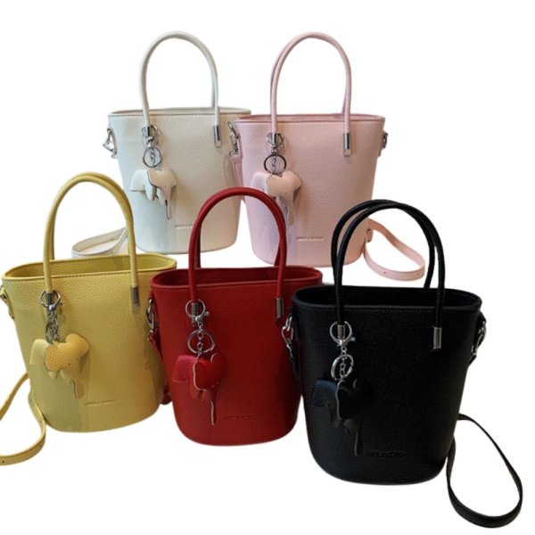 画像6: leather bucket tote shoulder and crossbody bag　 バケットレザートートショルダーアンダーアームバッグ (6)